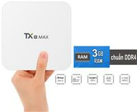 Box Tivi Tanix TX8 MAX phiên bản 32GB Ram 3GB chip xử lý hàng đầu amlogic S912